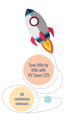 Save little by little with KY Saves 529. Affordable contributions of $25
