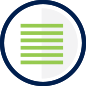 Stacked lines representing a list of benefits icon